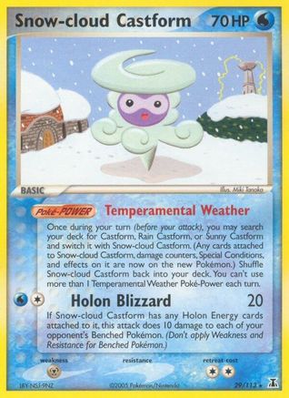 Snow-cloud Castform 029 - Reverse Holofoil Delta Species - Rare