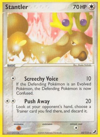Stantler 032 - Reverse Holofoil Unseen Forces - Rare