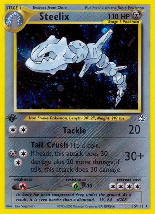 Steelix 015 - 1st Edition Holofoil Neo Genesis - Holo Rare