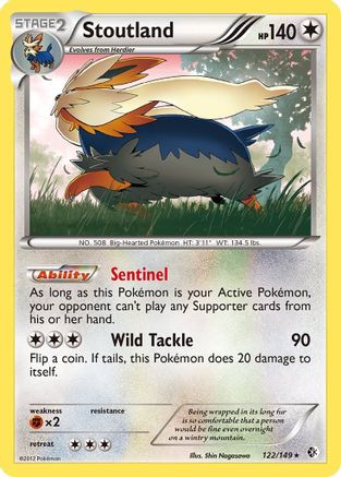 Stoutland - Reverse Holofoil Boundaries Crossed - Holo Rare