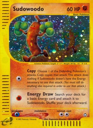 Sudowoodo (H24) - Holofoil Aquapolis - Holo Rare