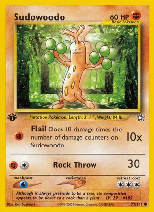 Sudowoodo 077 - 1st Edition Neo Genesis - Common