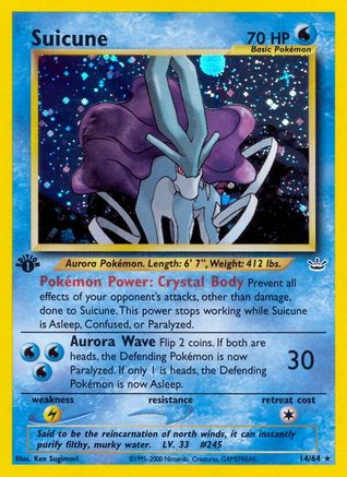 Suicune (14) - 1st Edition Holofoil Neo Revelation - Holo Rare