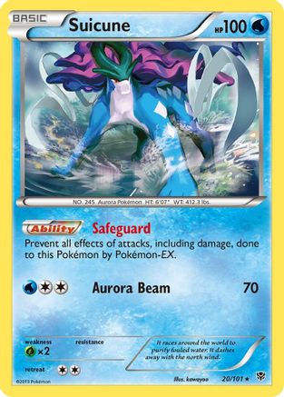 Suicune 020 Plasma Blast - Rare