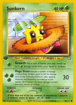 Sunkern 078 - 1st Edition Neo Genesis - Common