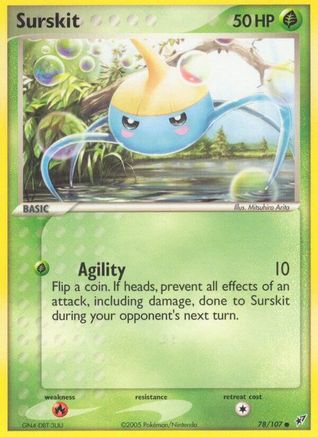 Surskit 078/107 - Reverse Holofoil Deoxys - Common