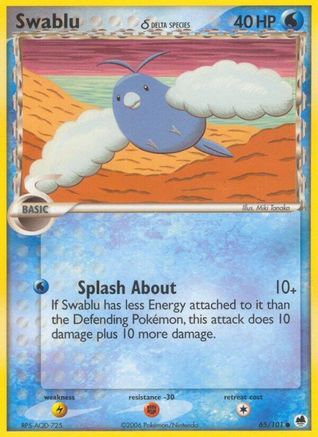 Swablu (Delta Species) 065 - Reverse Holofoil Dragon Frontiers - Common