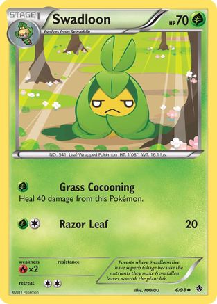 Swadloon (6) - Reverse Holofoil Emerging Powers - Uncommon