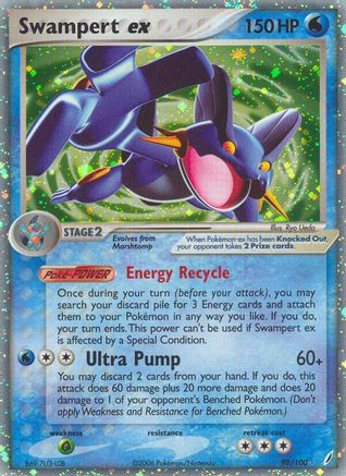 Swampert ex/100 - Holofoil Crystal Guardians - Ultra Rare