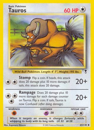 Tauros - Reverse Holofoil Legendary Collection - Uncommon