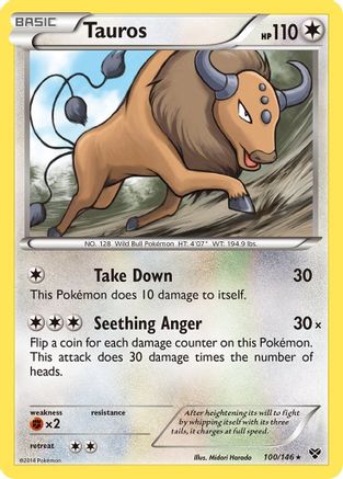 Tauros/146 - Reverse Holofoil XY Base Set - Rare