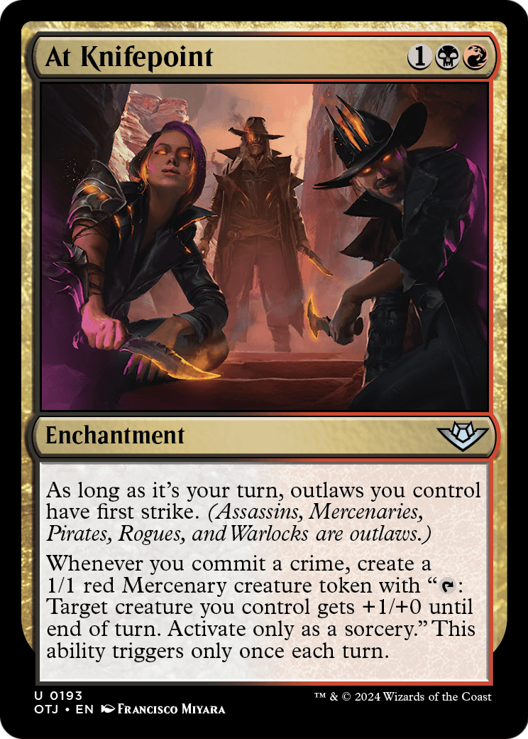 At Knifepoint (OTJ-193) - Outlaws of Thunder Junction Foil
