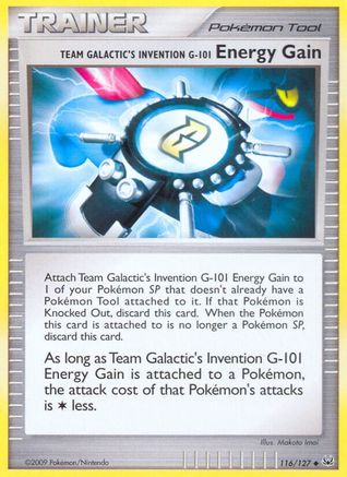 Team Galactic's Invention G-101 Energy Gain 116/127 Platinum - Uncommon