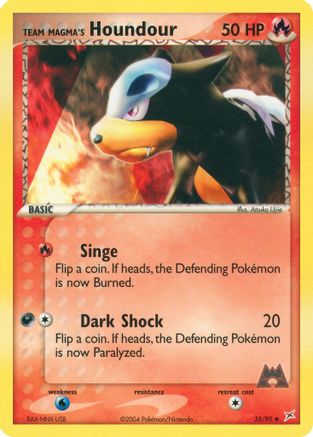 Team Magma's Houndour - 35/95/95 Team Magma vs Team Aqua - Uncommon