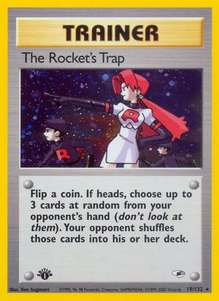 The Rocket's Trap 019 - 1st Edition Holofoil Gym Heroes - Holo Rare