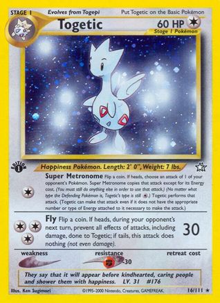Togetic 016 - 1st Edition Holofoil Neo Genesis - Holo Rare