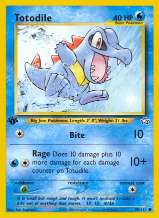 Totodile (80) (80) 080 - 1st Edition Neo Genesis - Common