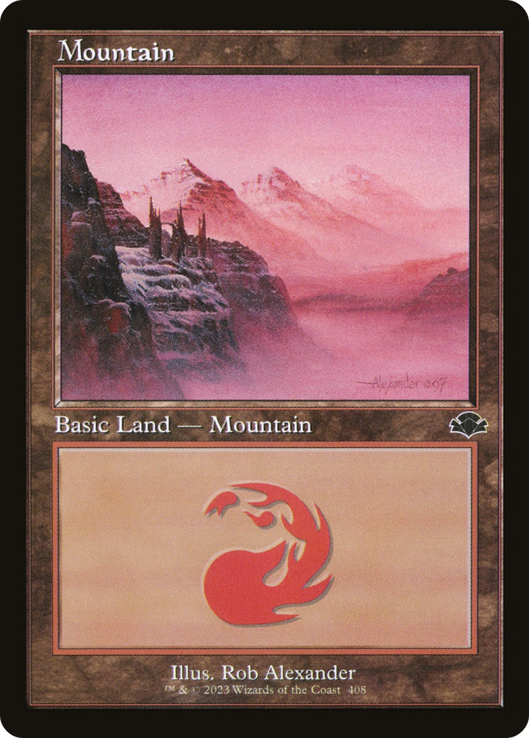 Mountain (408) (Retro Frame) (DMR-408) - Dominaria Remastered Foil