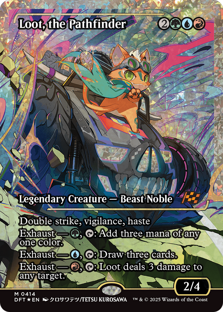 Loot, the Pathfinder (Showcase) (Fracture Foil) (DFT-414) - Aetherdrift: (Showcase) Foil