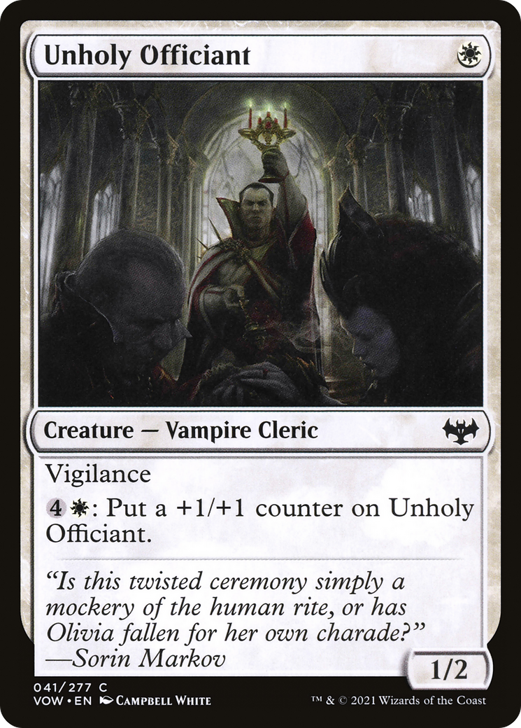 Unholy Officiant (VOW-041) - Innistrad: Crimson Vow Foil