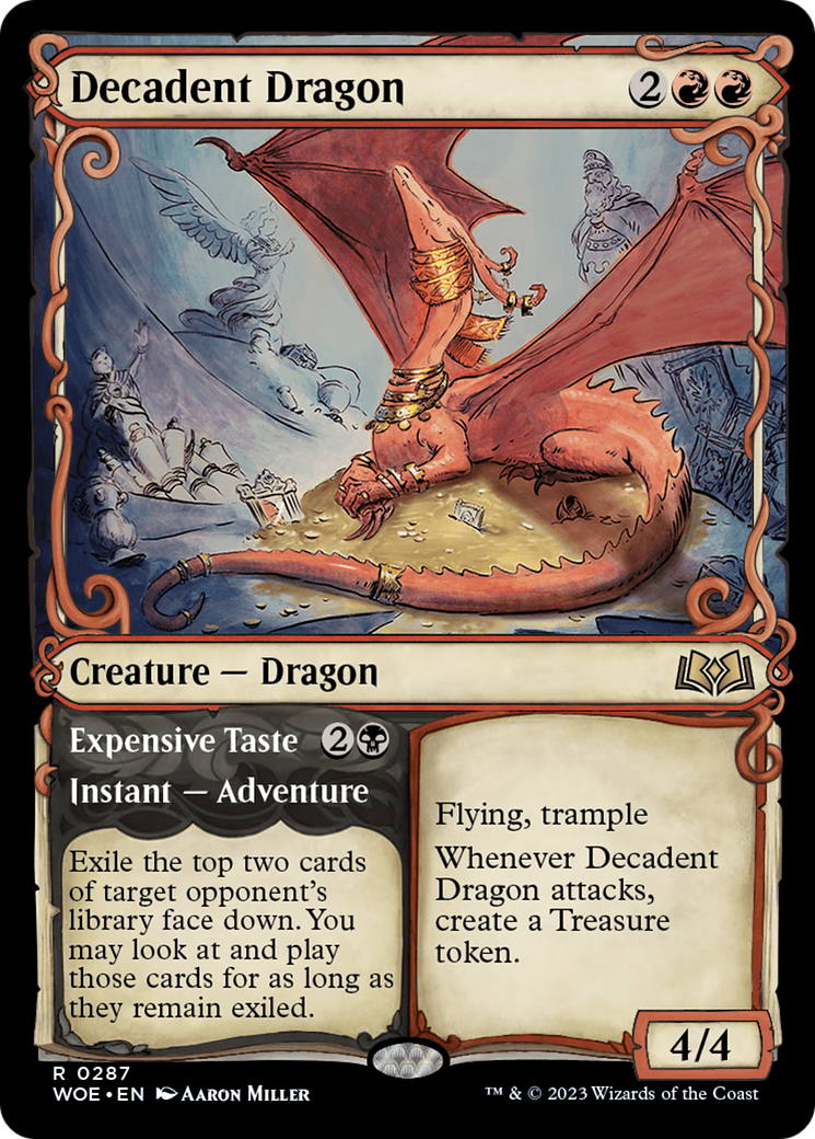 Decadent Dragon (Showcase) (WOE-287) - Wilds of Eldraine: (Showcase) Foil