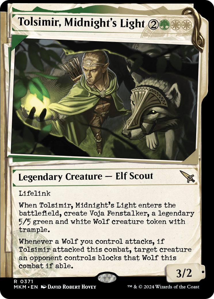 Tolsimir, Midnight's Light (Showcase) (MKM-371) - Murders at Karlov Manor: (Showcase) Foil