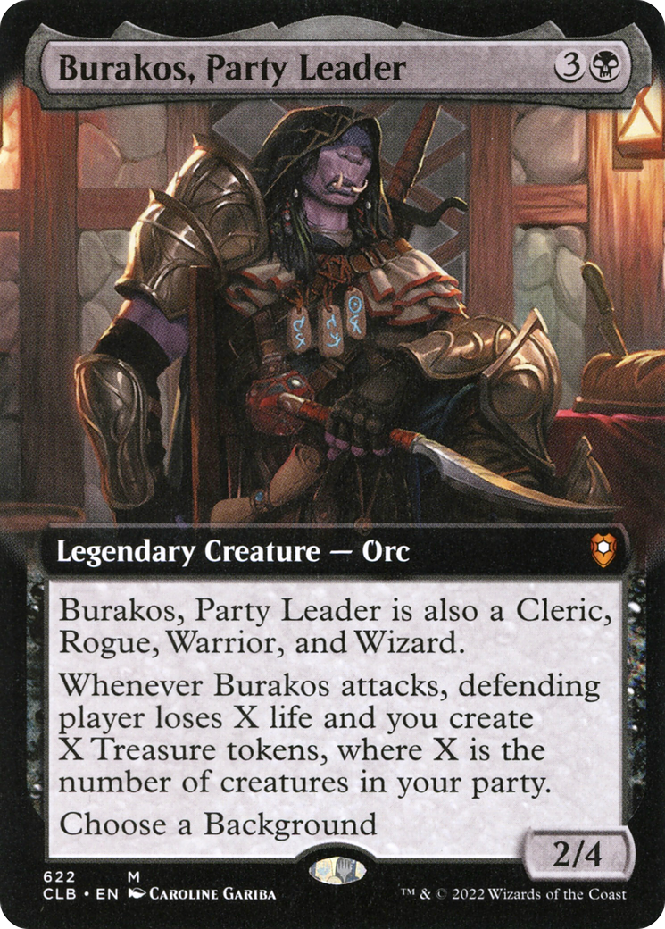 Burakos, Party Leader (Extended Art) (CLB-622) - Commander Legends: Battle for Baldur's Gate: (Extended Art)
