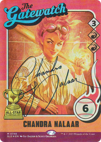 Chandra Nalaar (748) (Autographed) (SLD-748) - Secret Lair Drop: (Full Art) (Borderless) Foil