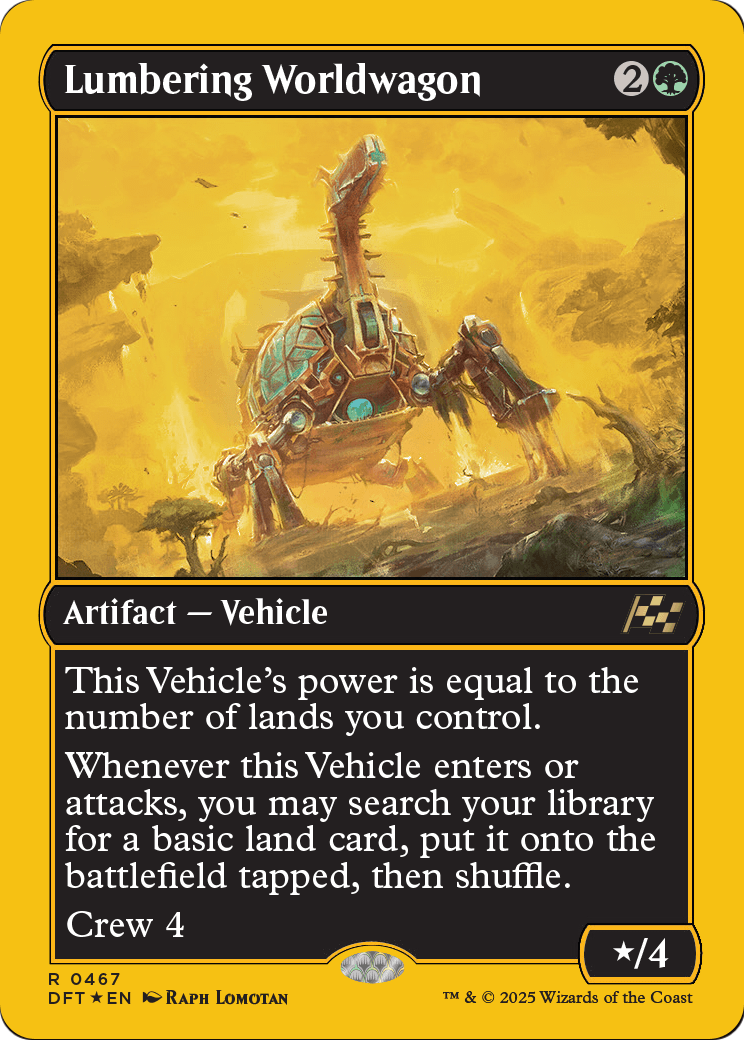 Lumbering Worldwagon (First-Place Foil) (DFT-467) - Aetherdrift Foil