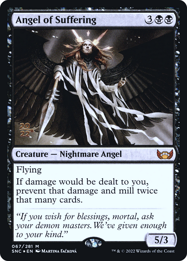 Angel of Suffering (PRE-067) - Streets of New Capenna Promos Foil
