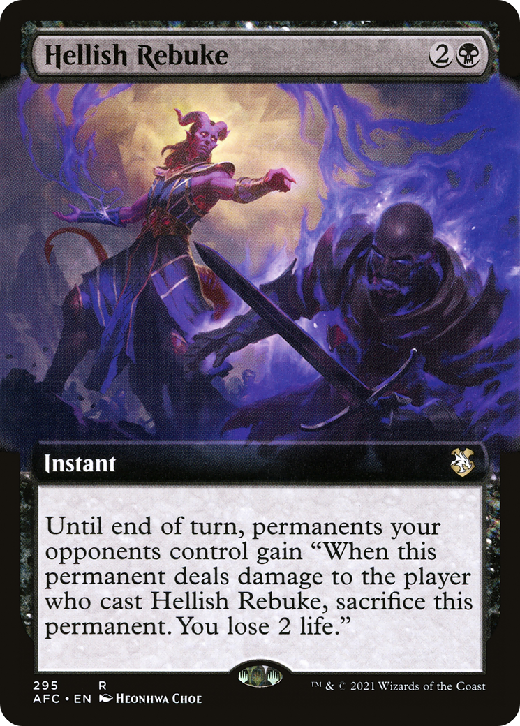Hellish Rebuke (Extended Art) (AFC-295) - Forgotten Realms Commander: (Extended Art)
