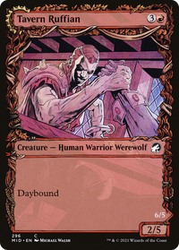 Tavern Ruffian (Showcase) (MID-296) - Innistrad: Midnight Hunt: (Showcase, Double Faced Transform)