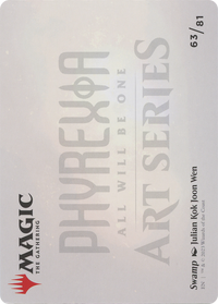 Swamp // Swamp (AONE-063) - Phyrexia: All Will Be One Art Series (Borderless) Foil