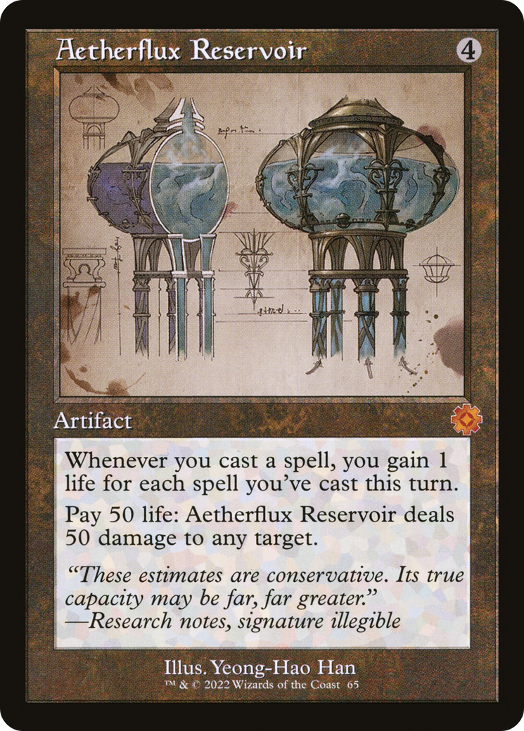 Aetherflux Reservoir (Schematic) (BRR-065) - The Brothers' War Retro Artifacts Foil