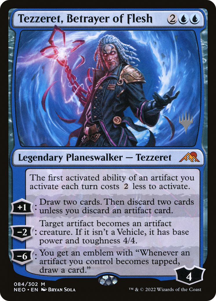 Tezzeret, Betrayer of Flesh (PPNEO-084) - Kamigawa: Neon Dynasty Promos Foil
