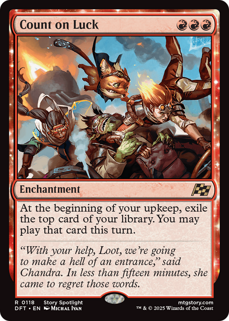 Count on Luck (DFT-118) - Aetherdrift: (enchantment) Foil