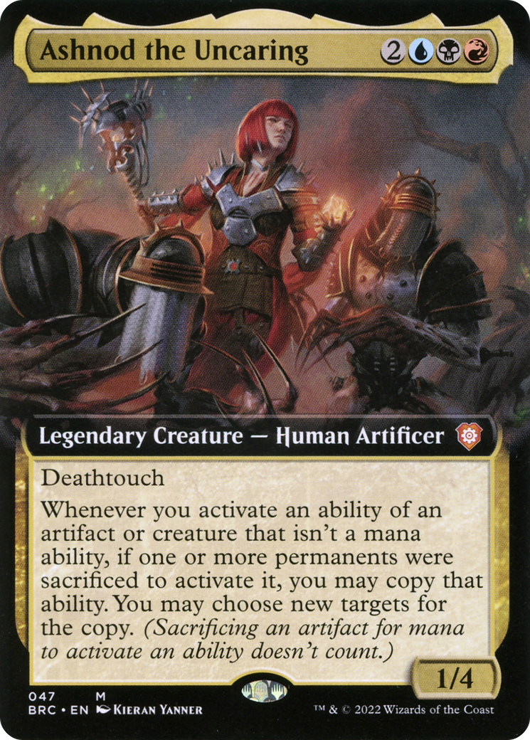 Ashnod the Uncaring (Extended Art) (BRC-047) - The Brothers' War Commander: (Extended Art) Foil