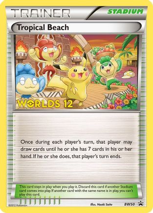 Tropical Beach - BW50 (Worlds 12) Black and White Promos - Promo