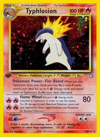 Typhlosion (18) - 1st Edition Holofoil Neo Genesis - Holo Rare