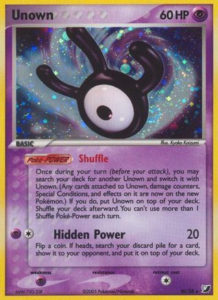 Unown (W) - Holofoil Unseen Forces - Holo Rare