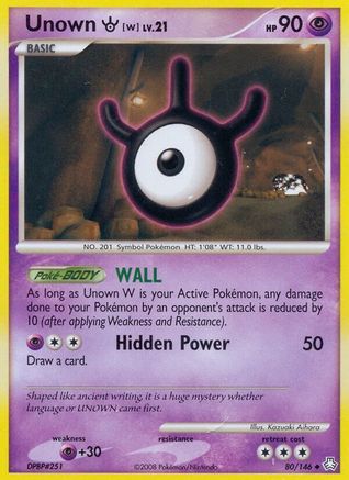 Unown (W) - Reverse Holofoil Legends Awakened - Uncommon