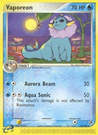 Vaporeon/100 - Reverse Holofoil Sandstorm - Rare