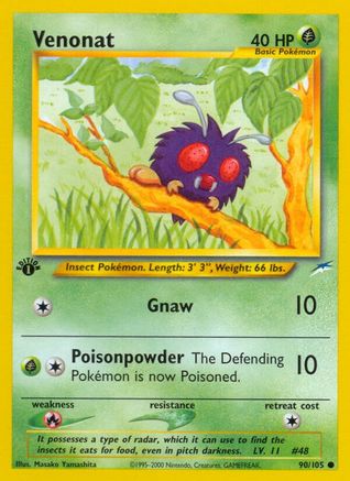 Venonat 090 - 1st Edition Neo Destiny - Common