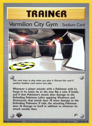 Vermilion City Gym 120 - 1st Edition Gym Heroes - Uncommon