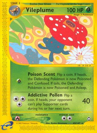 Vileplume Aquapolis - Rare