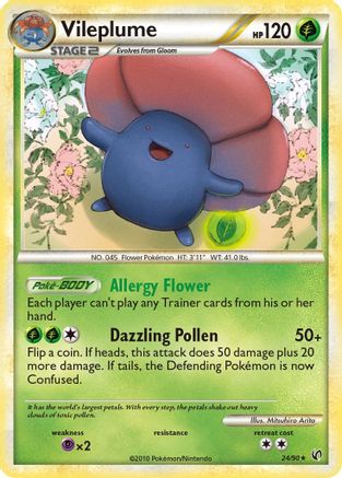 Vileplume - Reverse Holofoil Undaunted - Rare