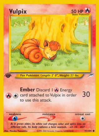 Vulpix 091 - 1st Edition Neo Destiny - Common