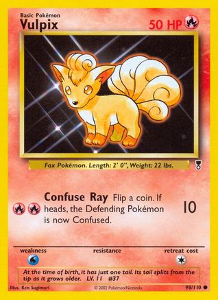 Vulpix 098 - Reverse Holofoil Legendary Collection - Common