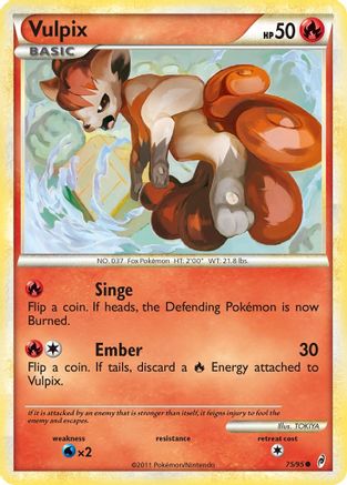 Vulpix 075 - Reverse Holofoil Call of Legends - Common