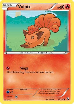 Vulpix 018 - Reverse Holofoil Dragons Exalted - Common